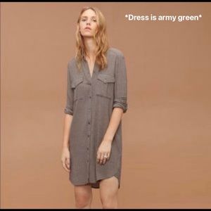 WILFRED FREE VERONIKA SHIRT DRESS - ARMY GREEN